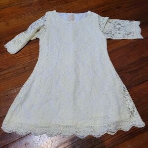 Kate Grace Rose lined ivory lace dress 4t